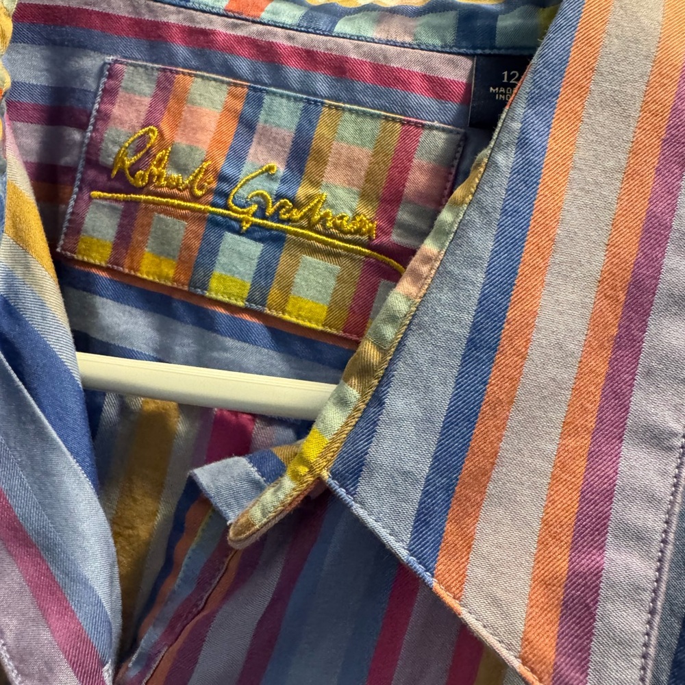 ROBERT GRAHAM Women’s Button Down 100% Cotton Shirt Size 12 - Picture 2 of 4